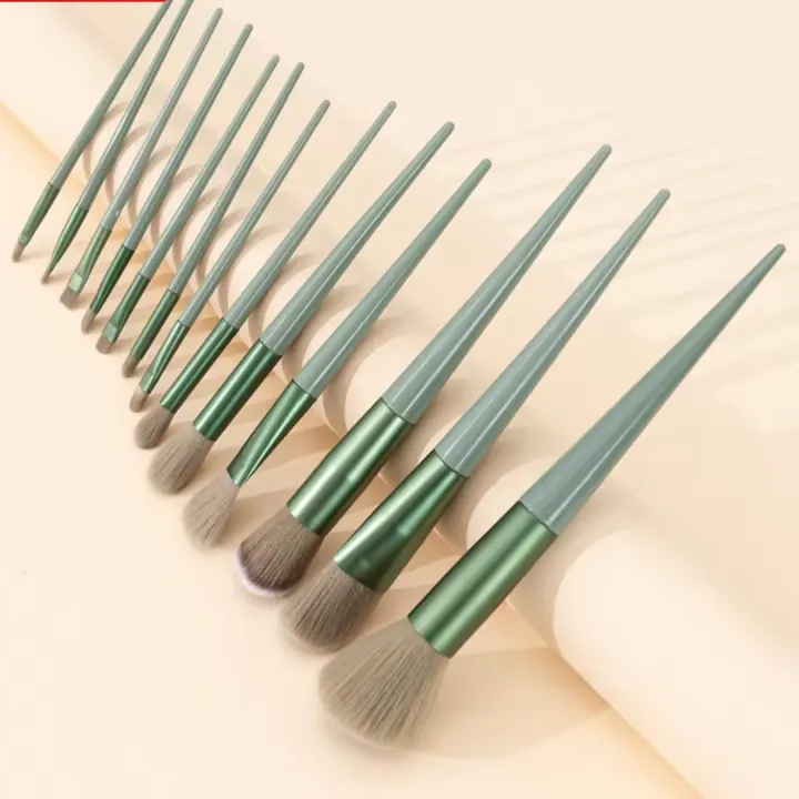 13Pcs Makeup Brush Set With Storage Bag Quick-Drying Soft Blush Loose Powder Brush Highlight Eye Shadow Brush INS Portable Beginner Beauty Tools - Unknown Store deal with 50% discount in Sri Lanka